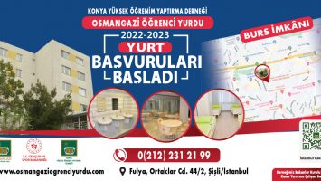Osmangazi Öğrenci Yurdumuzda 2022 – 2023 Yurt başvurularımız başlamıştır.